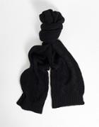 Boardmans Cable Knit Scarf In Black