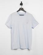 Allsaints Tonic Ramskull Logo T-shirt In Light Blue-blues