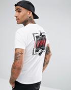 Asos T-shirt In White With Yin Yang Back Print - White