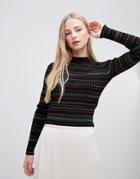 Gestuz Multa Glitter Stripe Pullover - Multi
