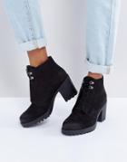 Vagabond Grace Black Nubuck Warm Lined Ankle Boots - Black