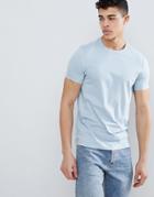 Asos Design T-shirt With Crew Neck In Organic Cotton - Blue