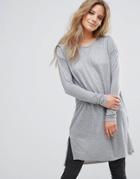 Bellfield Monte Pleat Shoulder Long Sleeved Top - Gray