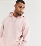 Asos Design Tall Oversized Hoodie In Light Pink