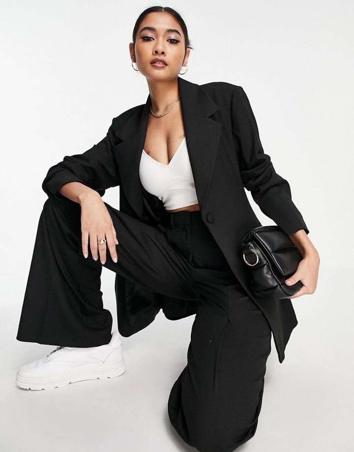 Selected Femme Tailored Longline Suit Blazer In Black - Part Of A Set