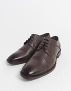 Redfoot Leather Toe Cap Shoe In Brown