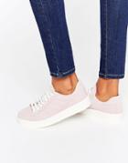 Pieces Siri Misty Rose Suede Trainers - Misty Rose