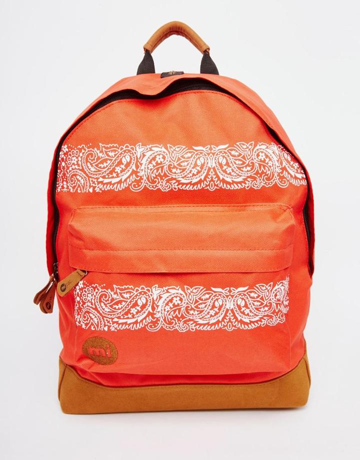 Mi Pac Backpack In Bandana Print - Bandana Red