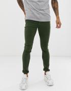 Asos Design Super Skinny Jeans In Green