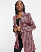 Asos Design Jersey Dad Suit Blazer In Mini Check-multi