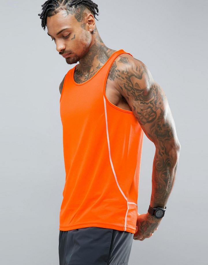 New Look Sport Tank In Bright Orange - Orange