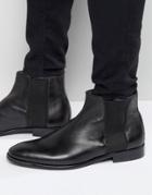 Aldo Coppe Leather Chelsea Boots - Black