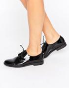 Vagabond Tay Black Patent Leather Lace Up Shoes - Black