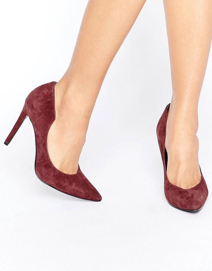 Kendall + Kylie Burgundy Suede Court Shoe - Red