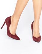 Kendall + Kylie Burgundy Suede Court Shoe - Red