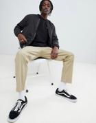 Diamond Supply Stadium Bomber Jacket With Back Logo In Black - Black