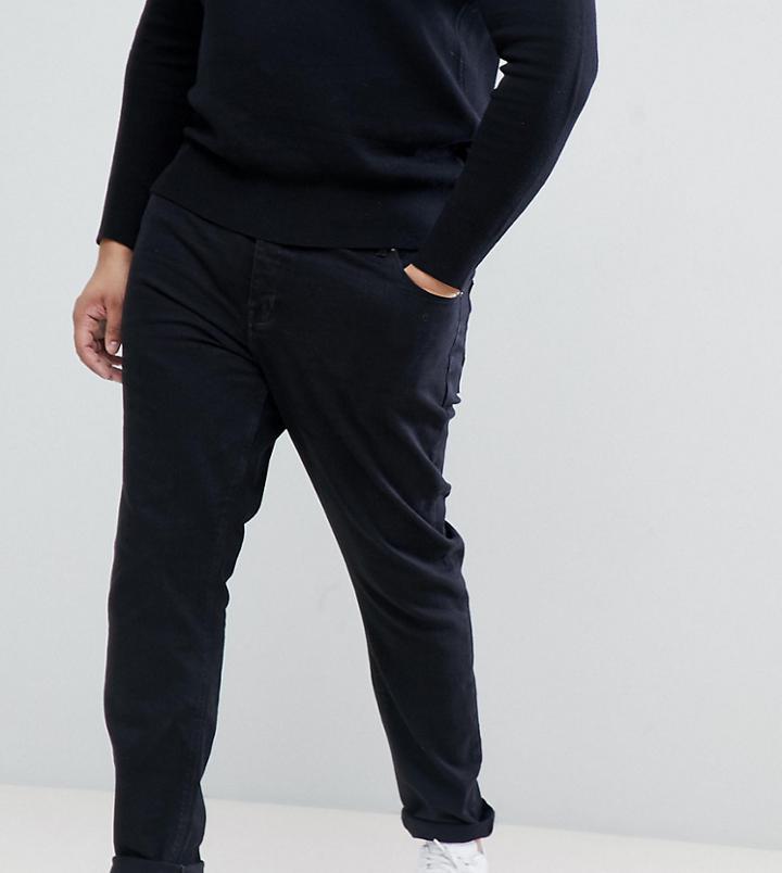 Asos Design Plus Skinny Jeans In 12.5oz True Black - Black