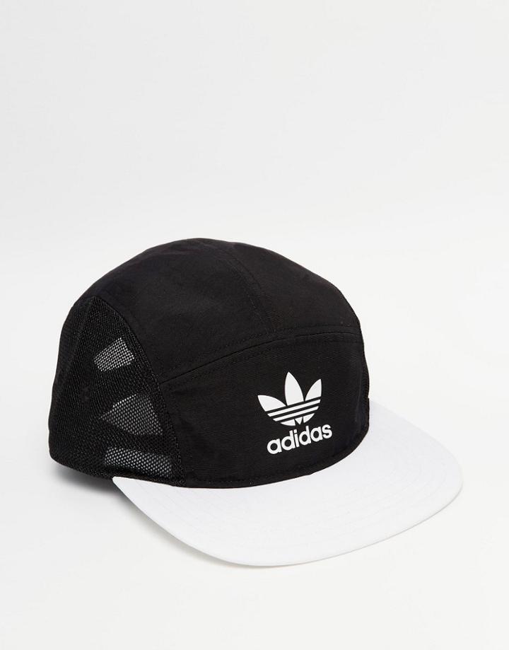 Adidas Originals 'bleached Out' 5 Panel Cap - Black