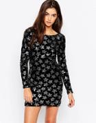 Motel Gabby Dress With Star Sequin Detail - Black