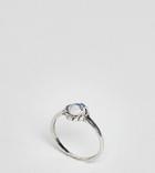 Asos Curve Mermaid Square Stone Pinky Ring - Silver