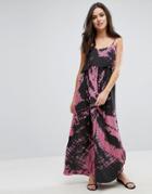 Anmol Tie Dye Maxi Beach Dress With Coin Embellishment - Pink