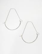 Asos Swing Hoop Earrings - Silver