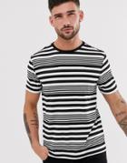 River Island Striped T-shirt In Black & White