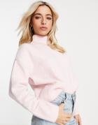 & Other Stories Knitted Cropped Sweater In Pink