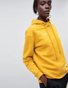 Moss Copenhagen Boyfriend Hoodie With Chest Logo - Yellow