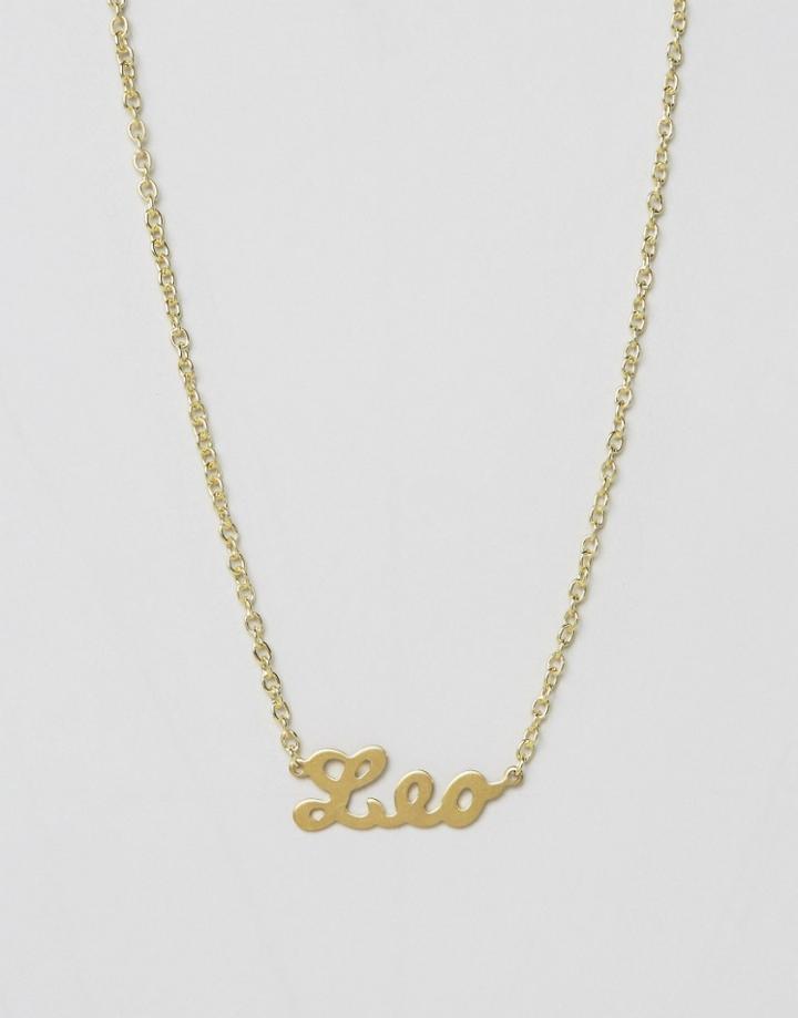Rock N Rose Leo Zodiac Necklace - Gold