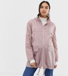 Asos Design Maternity Rain Jacket-pink
