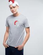 Jack & Jones T-shirt With Holidays Pocket - Gray