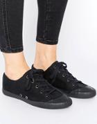 Asos Daisy Chain Lace Up Sneakers - Black