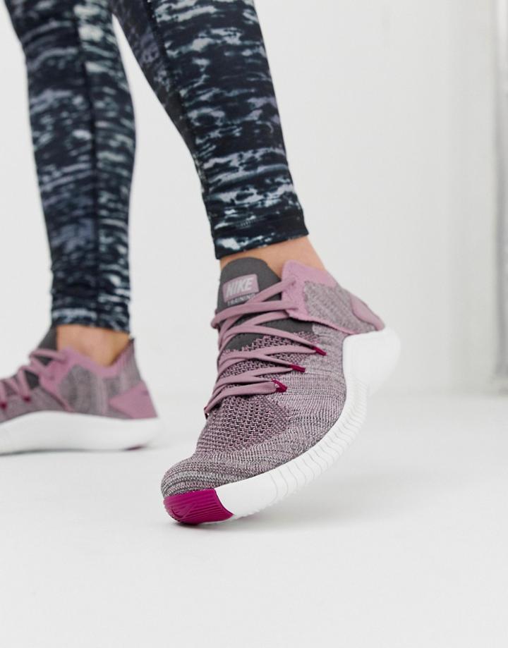 Nike Training Tr Flyknit Sneakers In Black