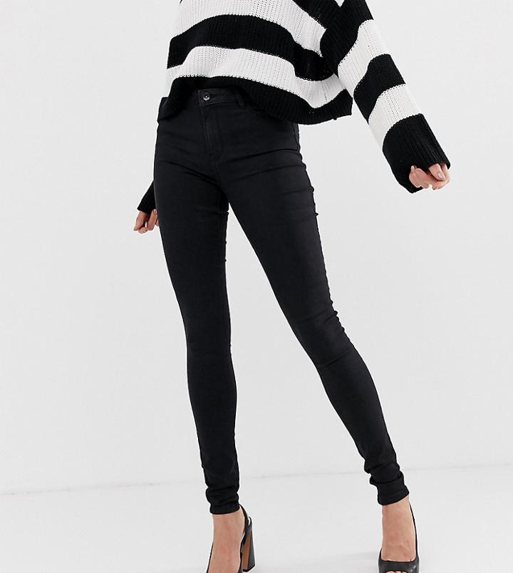 Vero Moda Tall Skinny Jean In Black - Black