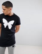 Good For Nothing Muscle Butterfly T-shirt In Black - Black