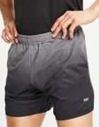 Asos 4505 Training Shorts In Charcoal Heather Ombre-grey
