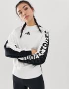 Adidas Training Sweatshirt With Sleeve Branding - Black
