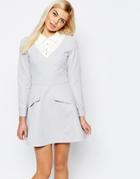 Sister Jane Amethyst Shirt Dress - Gray