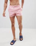 Bershka Swim Shorts In Khaki - Pink