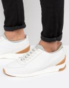 Hudson London Sime Suede Sneakers - White
