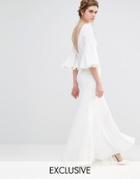 Jarlo Bridal Fluted Sleeve Maxi Dress - Ivory