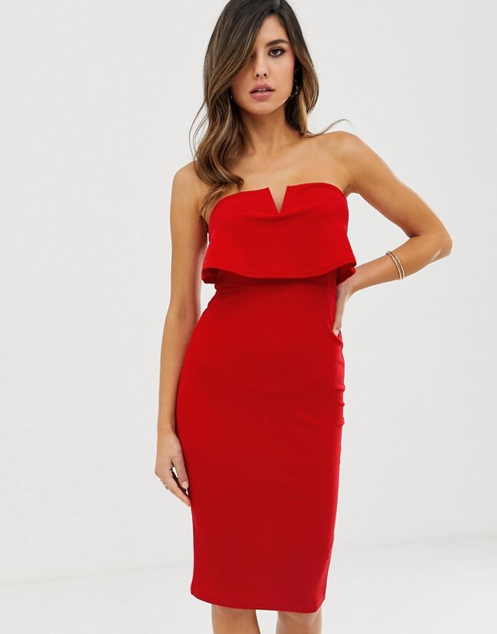 Ax Paris Bodycon Dress-red