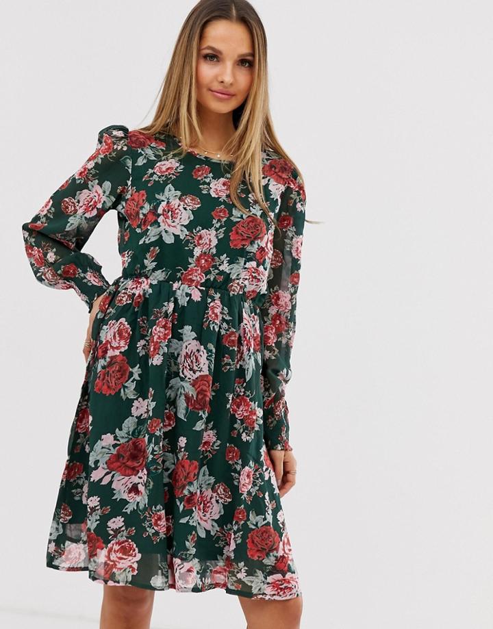 Vila Floral Smock Dress-multi