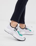 Reebok Running Sole Fury Sneakers In White And Green