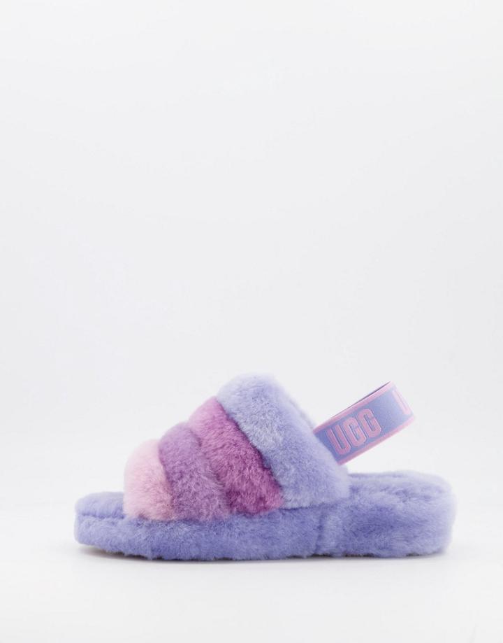 Ugg Fluff Yeah Slide Slippers In Cornflower Multi