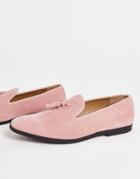 Truffle Collection Tassel Slipper Shoes In Pink