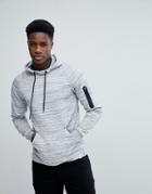 Only & Sons Hoodie With Technical Arm Pocket - Gray