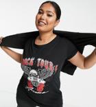 Yours Eagle Graphic T-shirt In Black
