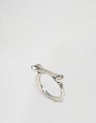 Low Luv Silver Plated Bone Ring - Silver